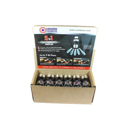 Coilhose Pneumatics 5-in-1 Auto Safety Exhaust Coupler 150USE-D12